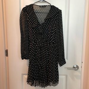 Zara Dress, Polk Dot Black